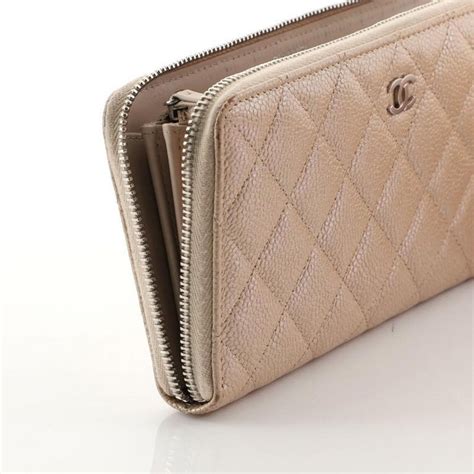 chanel zipped wallet caviar|Long Wallets .